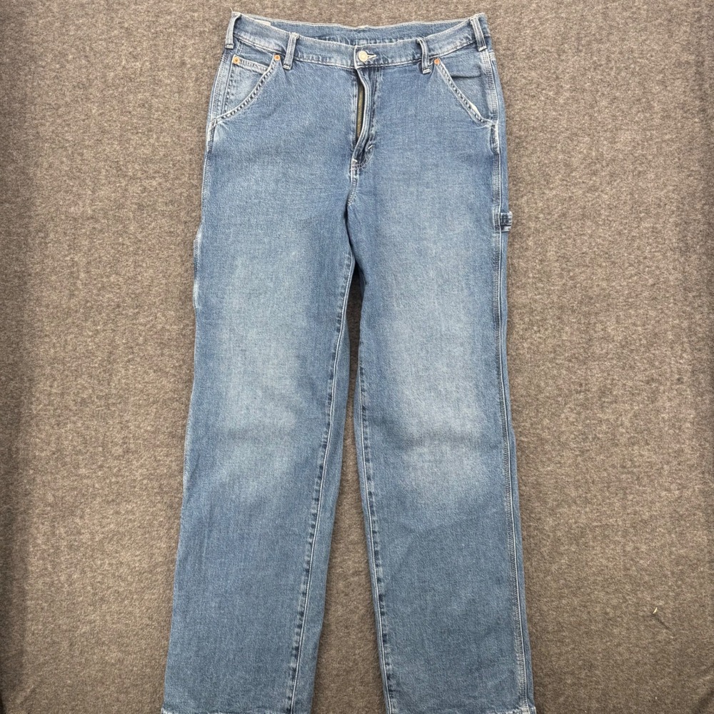 Gap 90s Carpenter Jeans Womens 30/10 Tall Medium Wash Straight Leg Hammer Loop